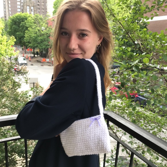 Handmade Crochet Shoulder Bag - Picture 3 of 6